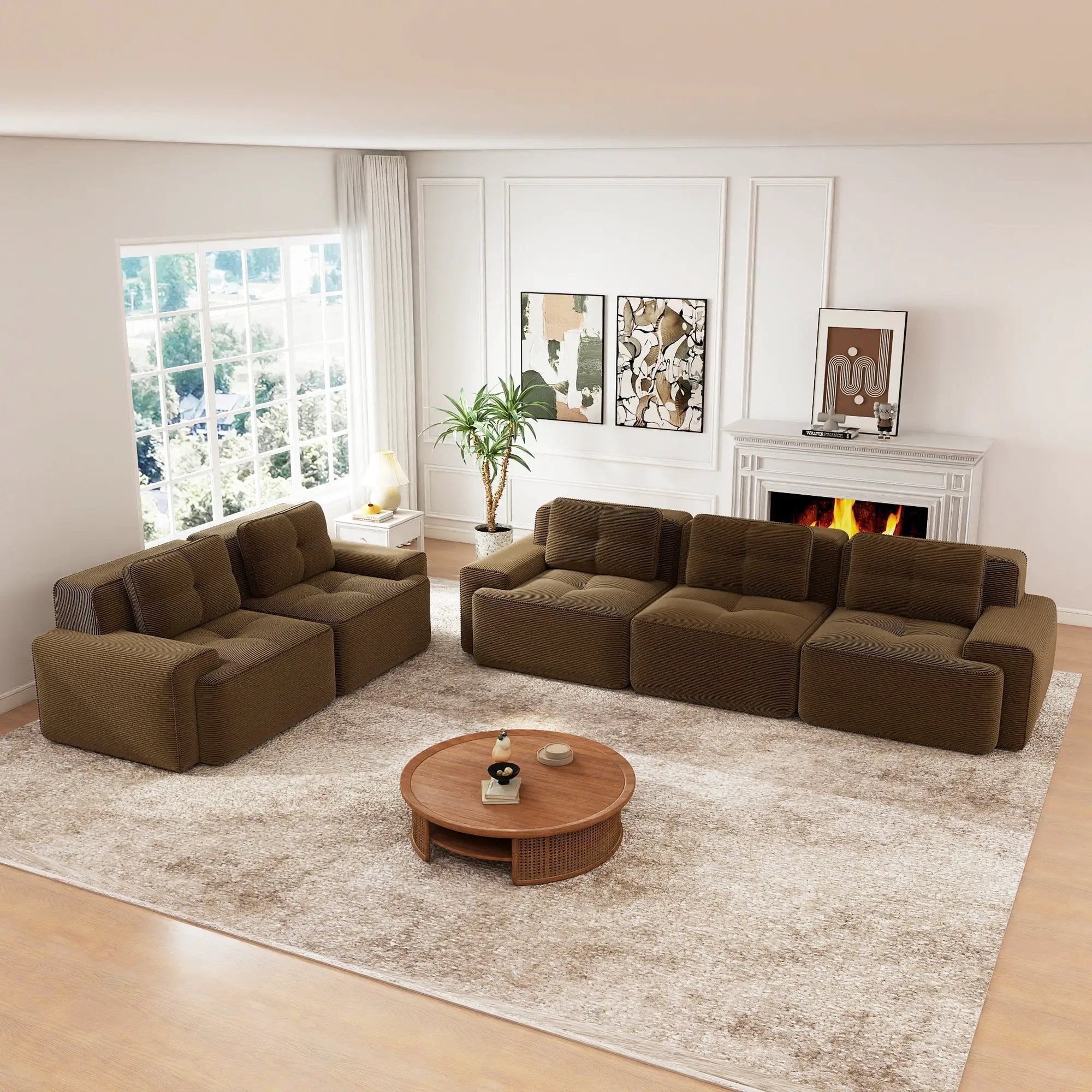 Modular Deep-Seat Sofa Set by HouseOfZazla