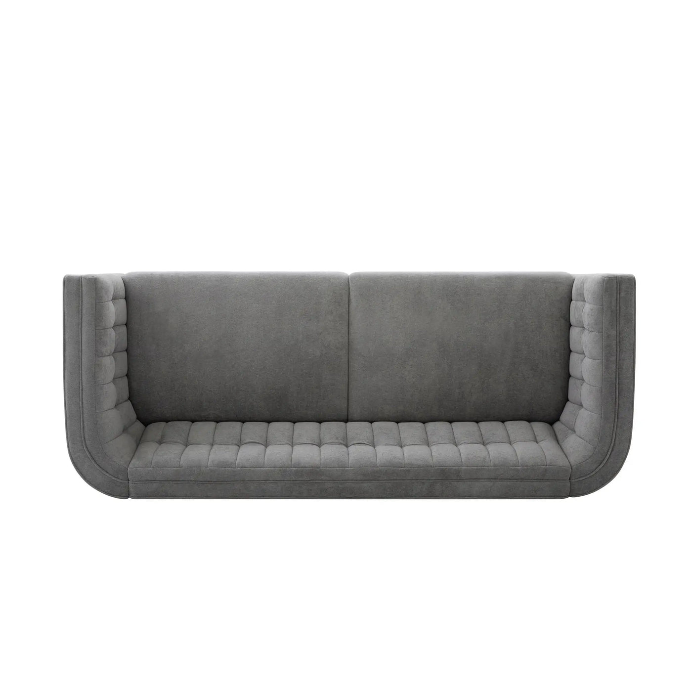 Modern 3 Seater Sofa Upholstered Couch with Curved Armrests by HouseOfZazla