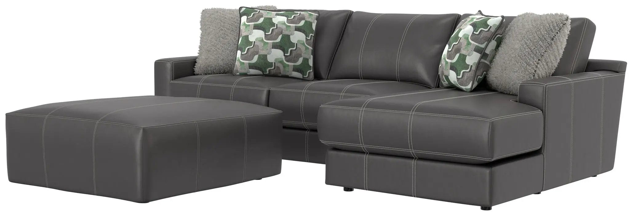 Minori - Italian Leather Sofa / Chaise And Cocktail Ottoman by Unique Piece Furniture