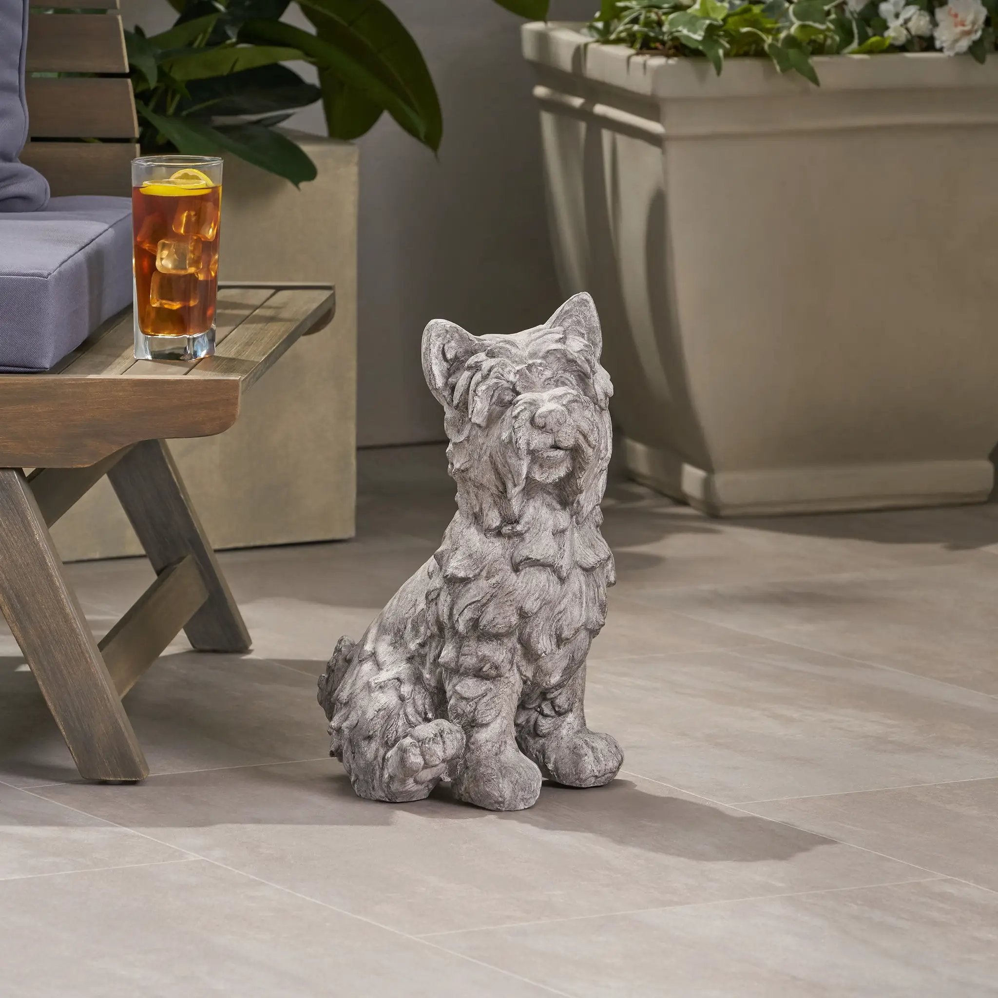 Cricket Dog Cast Stone Garden Statue by HouseOfZazla