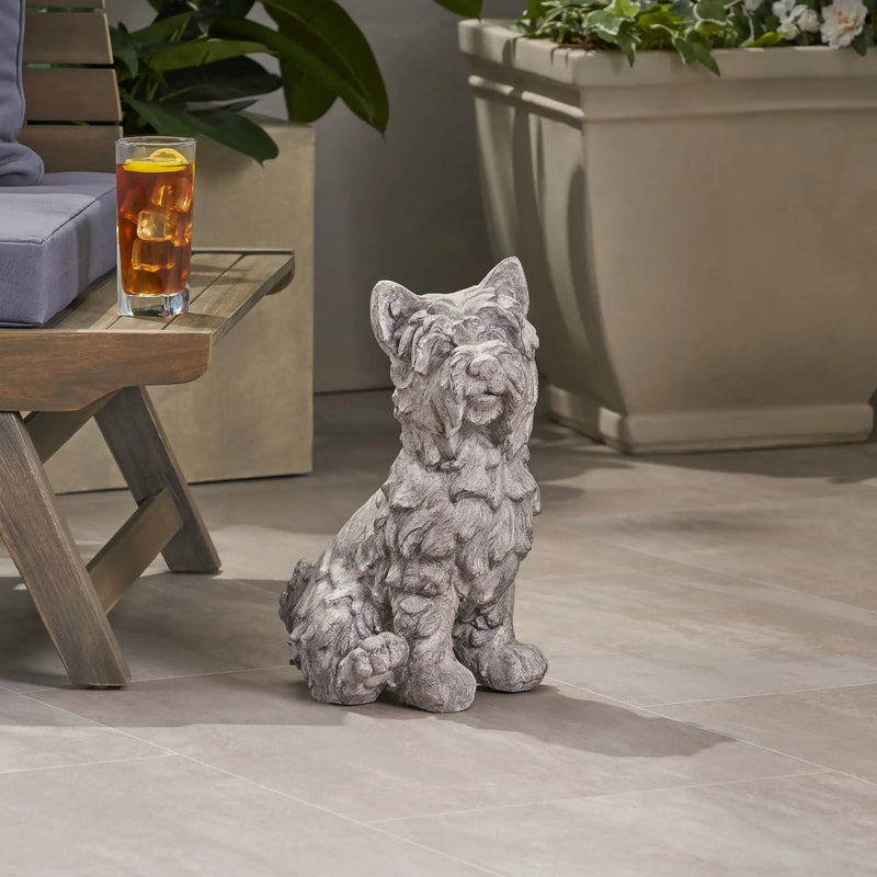 Cricket Dog Cast Stone Garden Statue by HouseOfZazla
