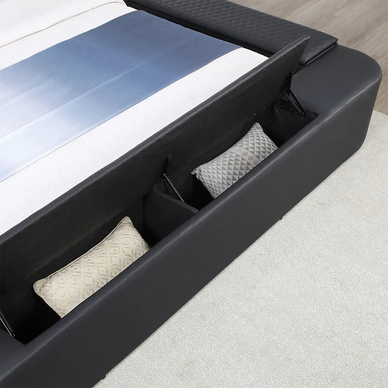 Zoya - Smart Multifunctional Bed, Built In Bluetooth Speakers, USB Charging