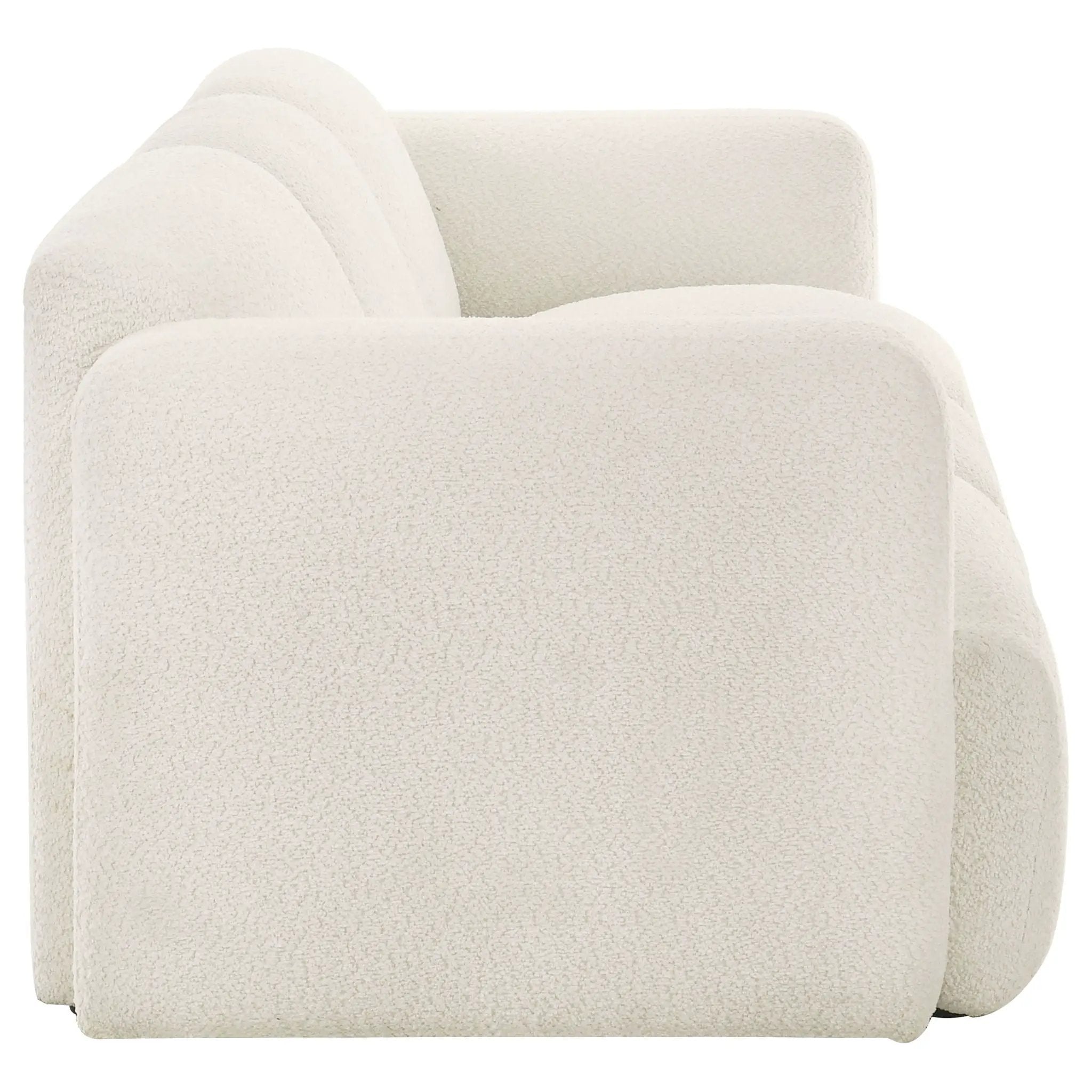 Dorset 2-piece Upholstered Round Track Arm Sofa Set White by Unique Piece Furniture