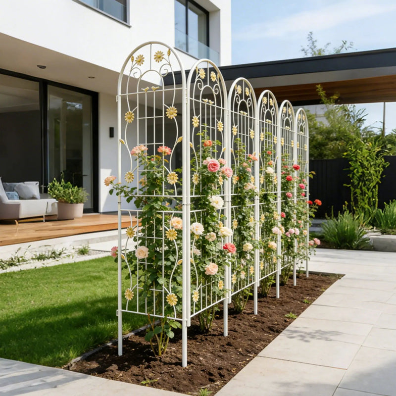 Metal Garden Trellis Rustproof Trellis For Climbing Plant Outdoor Flower Support by Unique Piece Furniture
