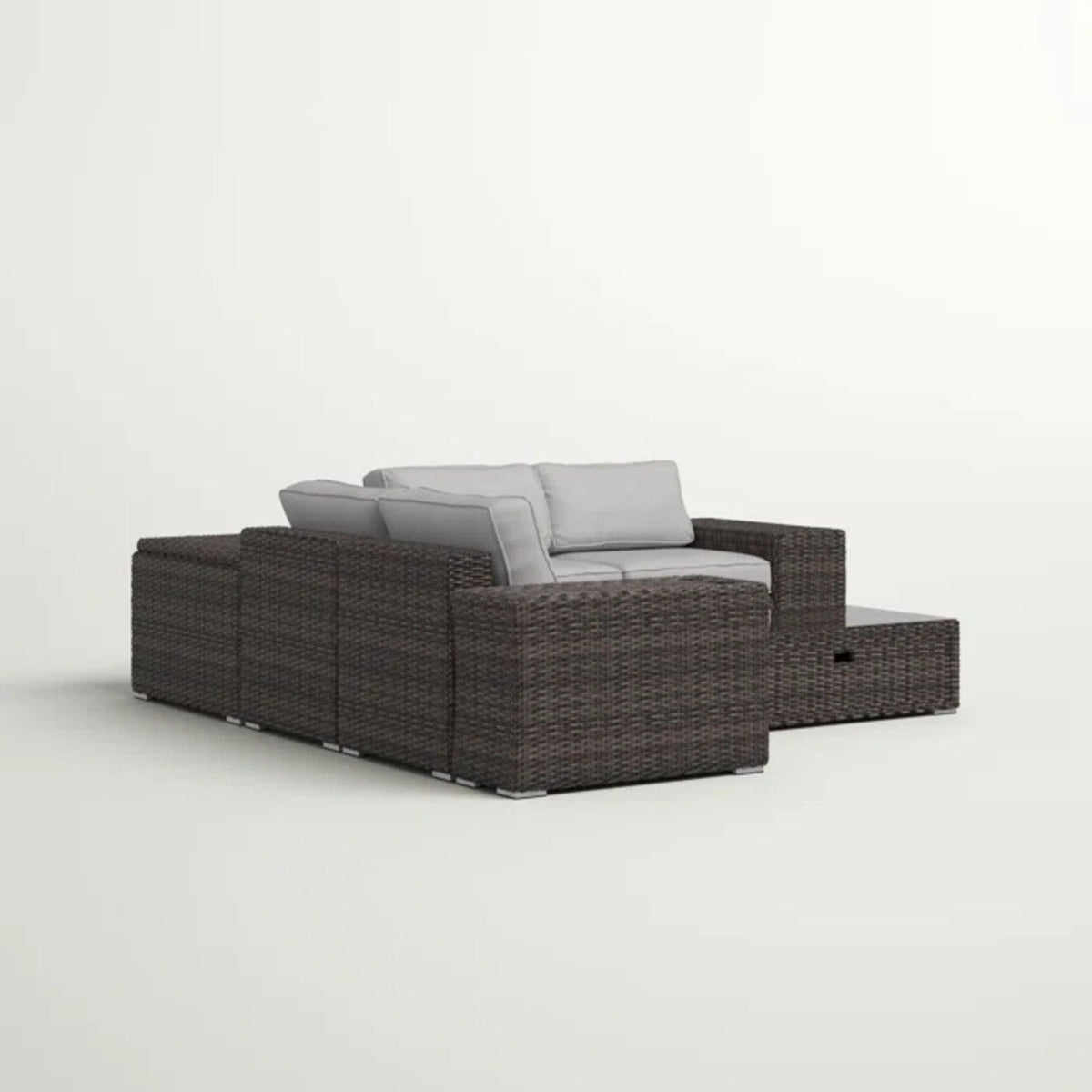 Modern Patio Rattan Sectional Set with Cushions - Multiple Set Options, photo 21 of 40