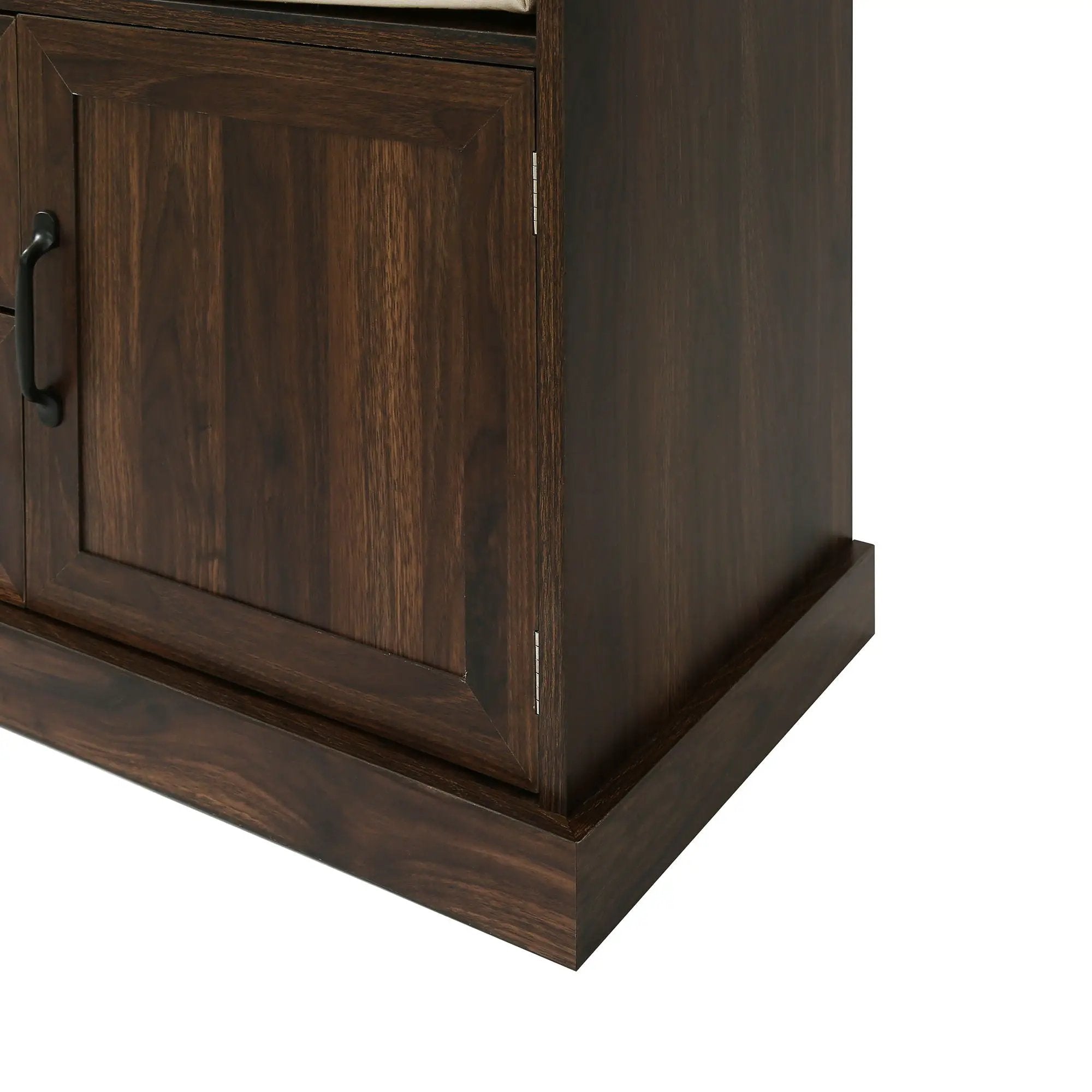 Hall Tree With 3 Hooks, Coat Hanger, Entryway Bench, Storage Bench, 3 In 1 Design by HouseOfZazla