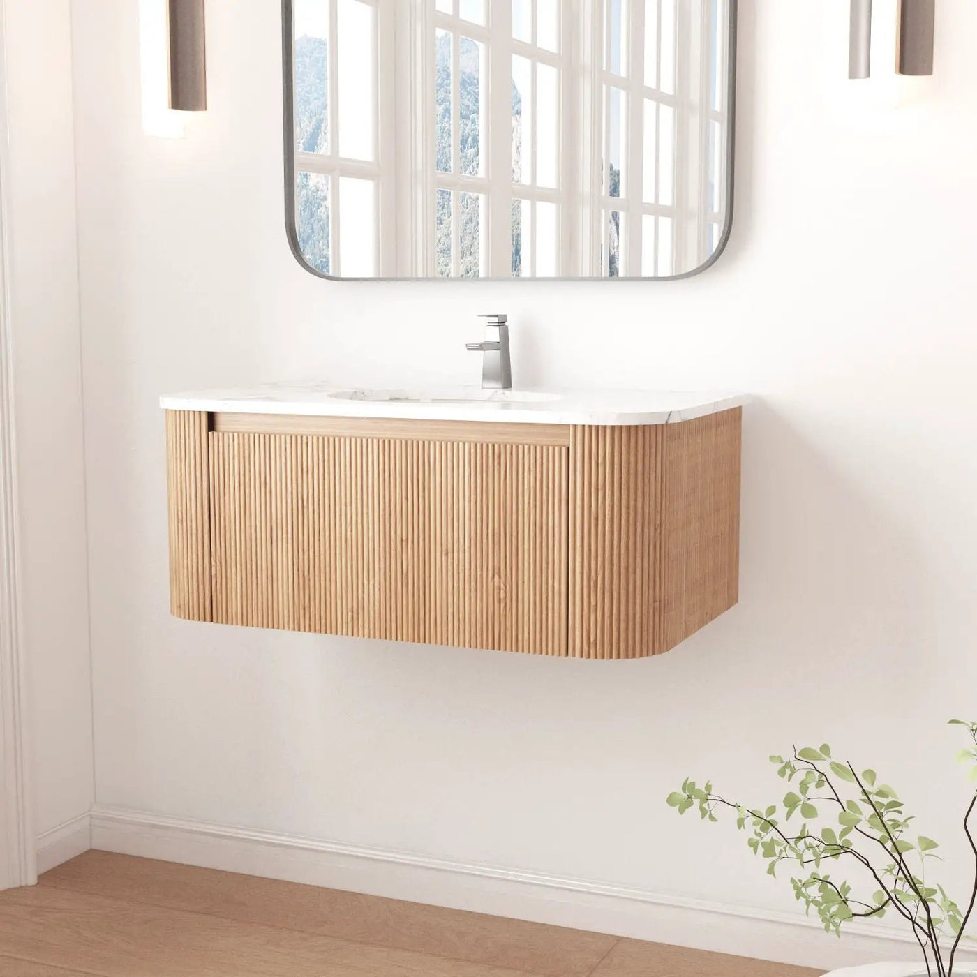 Wall Mounted Bathroom Vanity With Sink by HouseOfZazla
