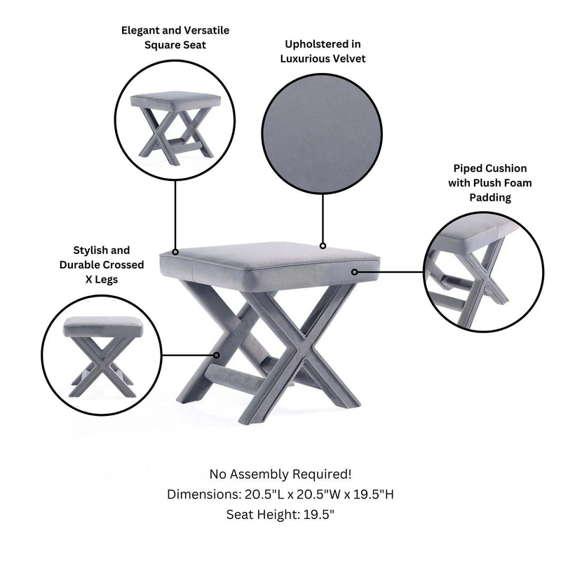 Abigail - Accent Bench With Piped Cushion by HouseOfZazla