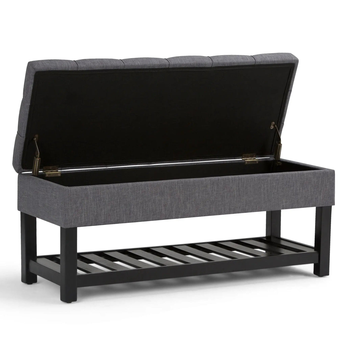Saxon - Upholstered Transitional Storage Ottoman Bench by HouseOfZazla