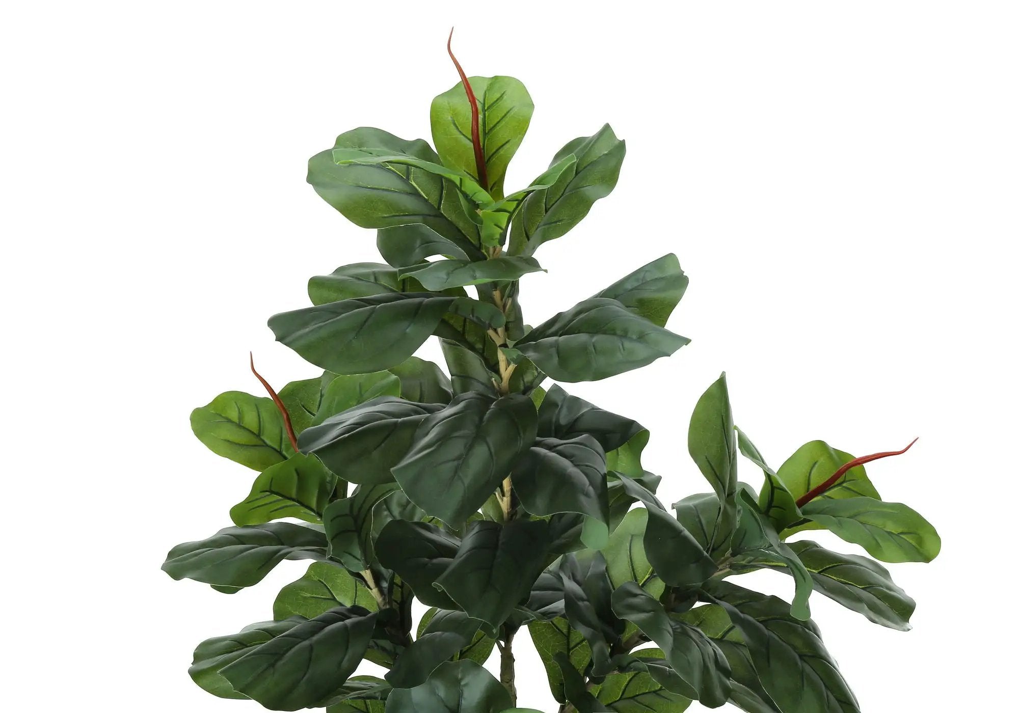 47" Tall, Artificial Plant, Fiddle Tree, Indoor, Faux, Fake, Floor, Greenery, Potted, Real Touch, Decorative - Green / Black by Unique Piece Furniture
