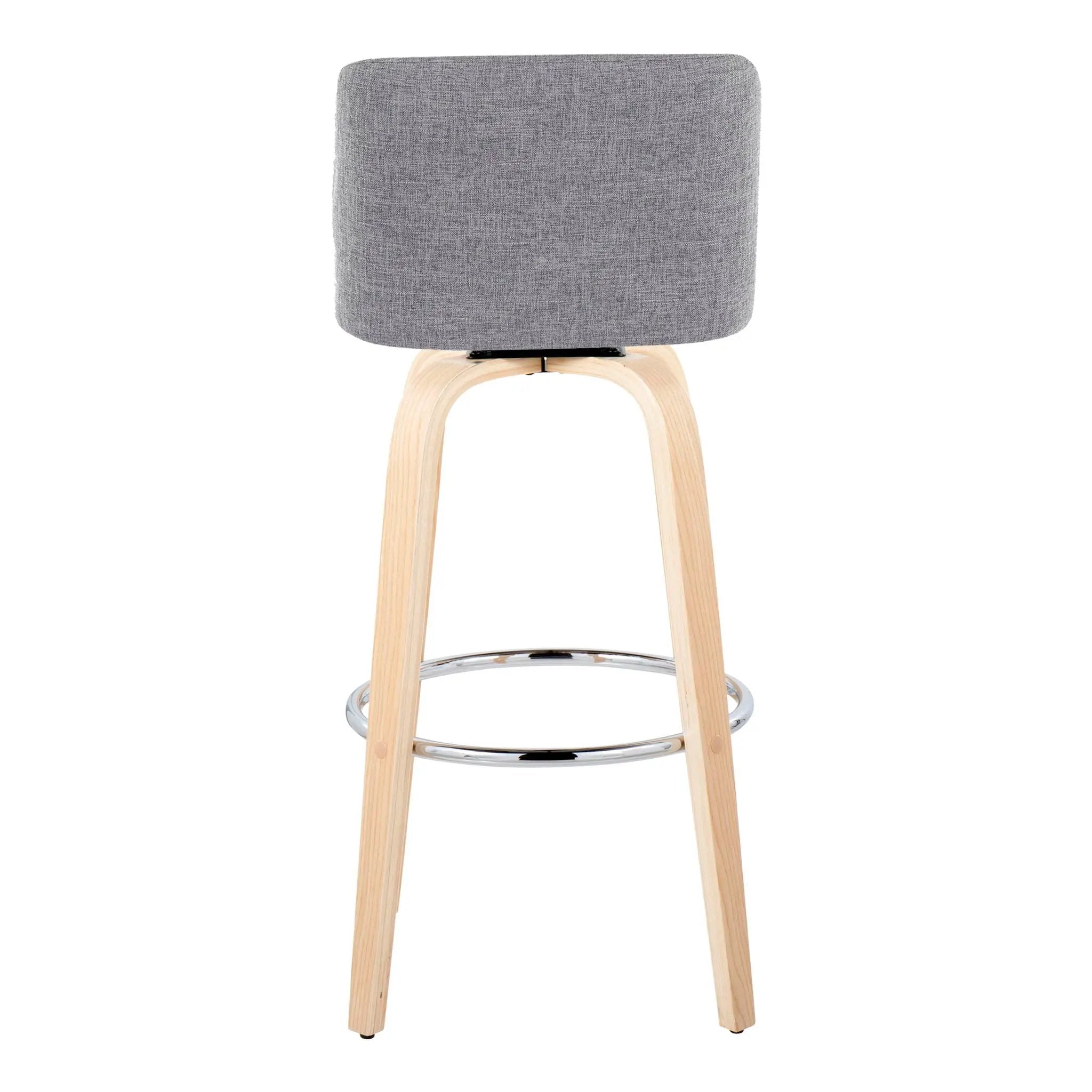 Toriano - Contemporary Fixed Height Barstool & Swivel With Round Footrest (Set of 2) by Unique Piece Furniture