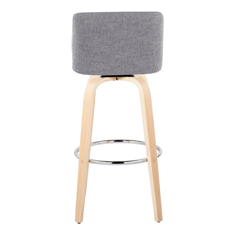 Toriano - Contemporary Fixed Height Barstool & Swivel With Round Footrest (Set of 2) by Unique Piece Furniture