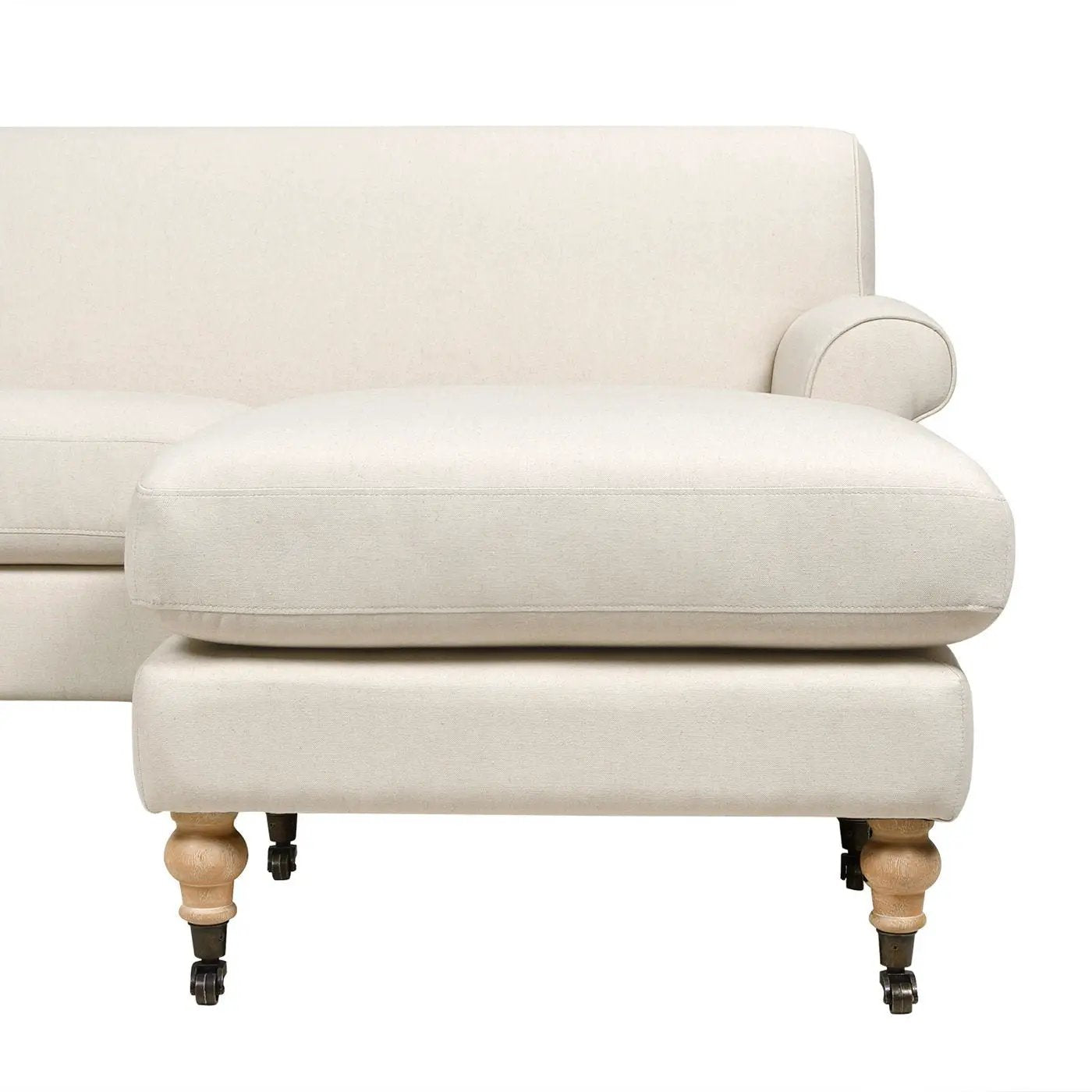 Alana - L-Shape Reversible Sectional Sofa - Light Beige by HouseOfZazla