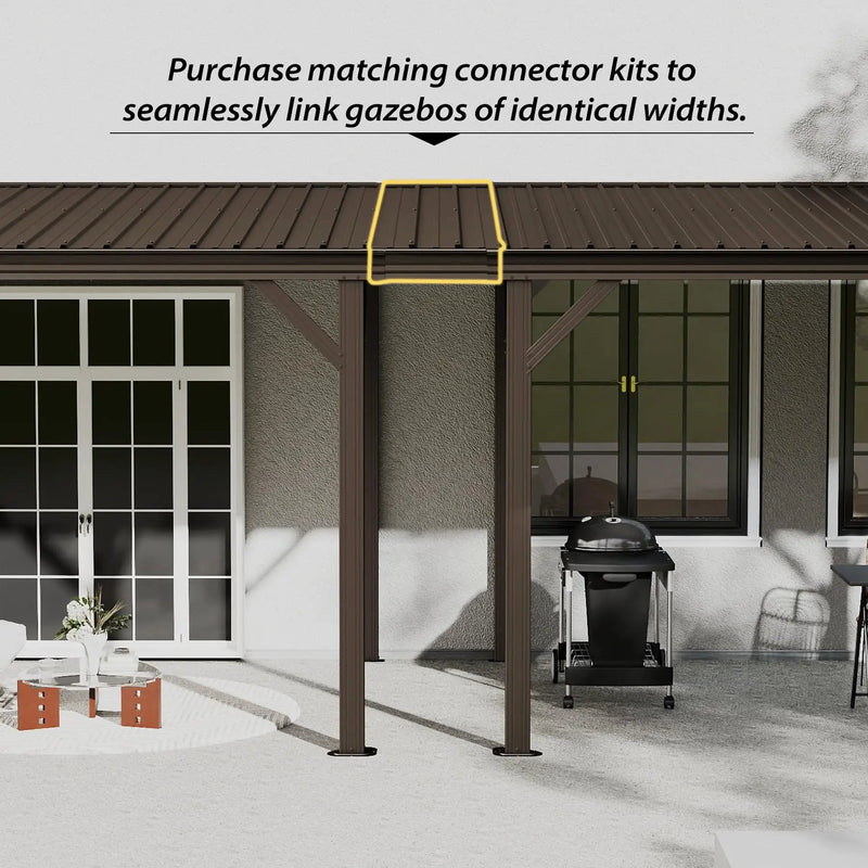 Gazebo Connector Kit for 12ft Width Wall-Mounted Gazebos by HouseOfZazla