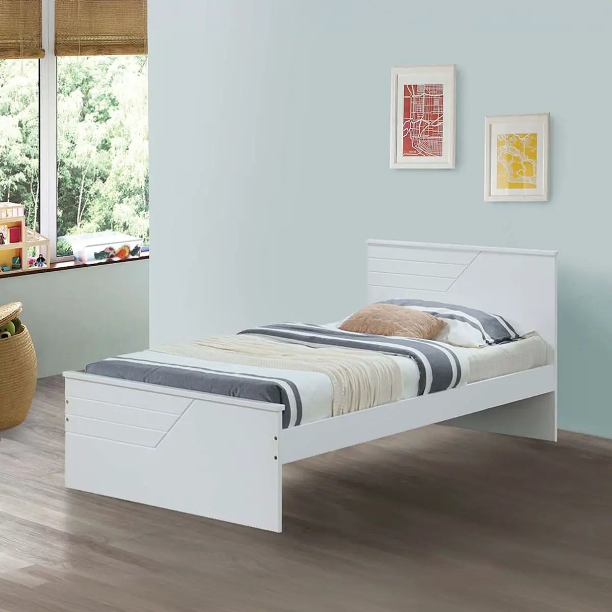 Ragna - Twin Bed - White by Unique Piece Furniture