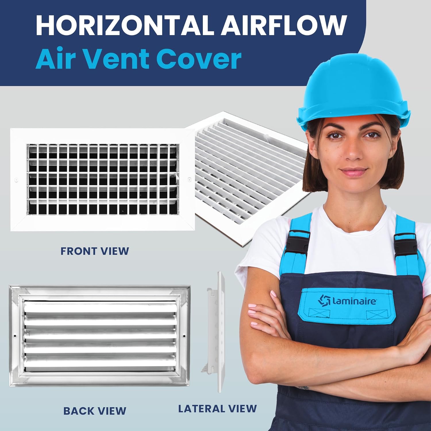 Adjustable Single Deflection Aluminum HVAC Vent Cover by HouseOfZazla