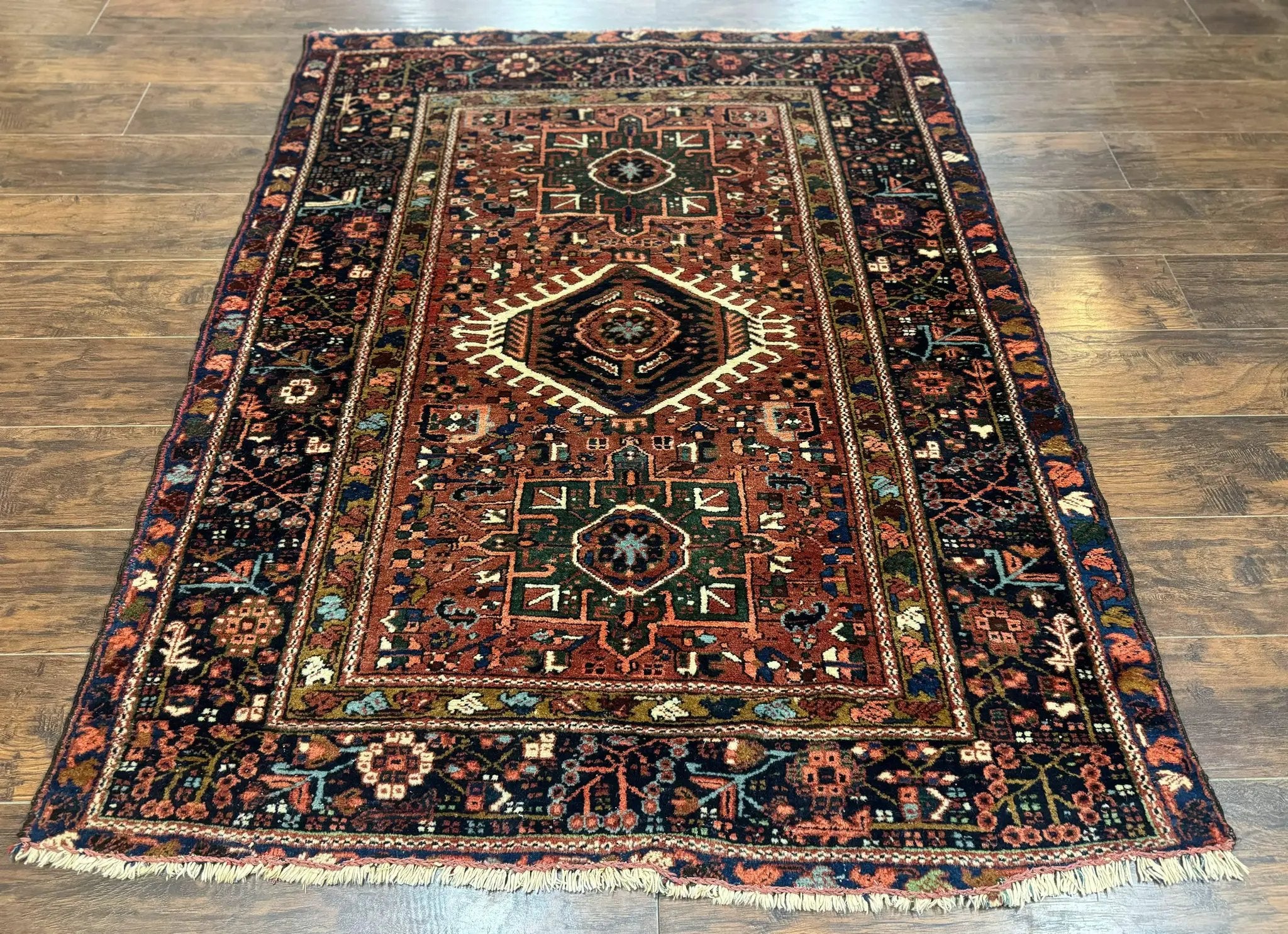 Antique Persian Karajeh Heriz Rug 5x6 by Jewel Rugs