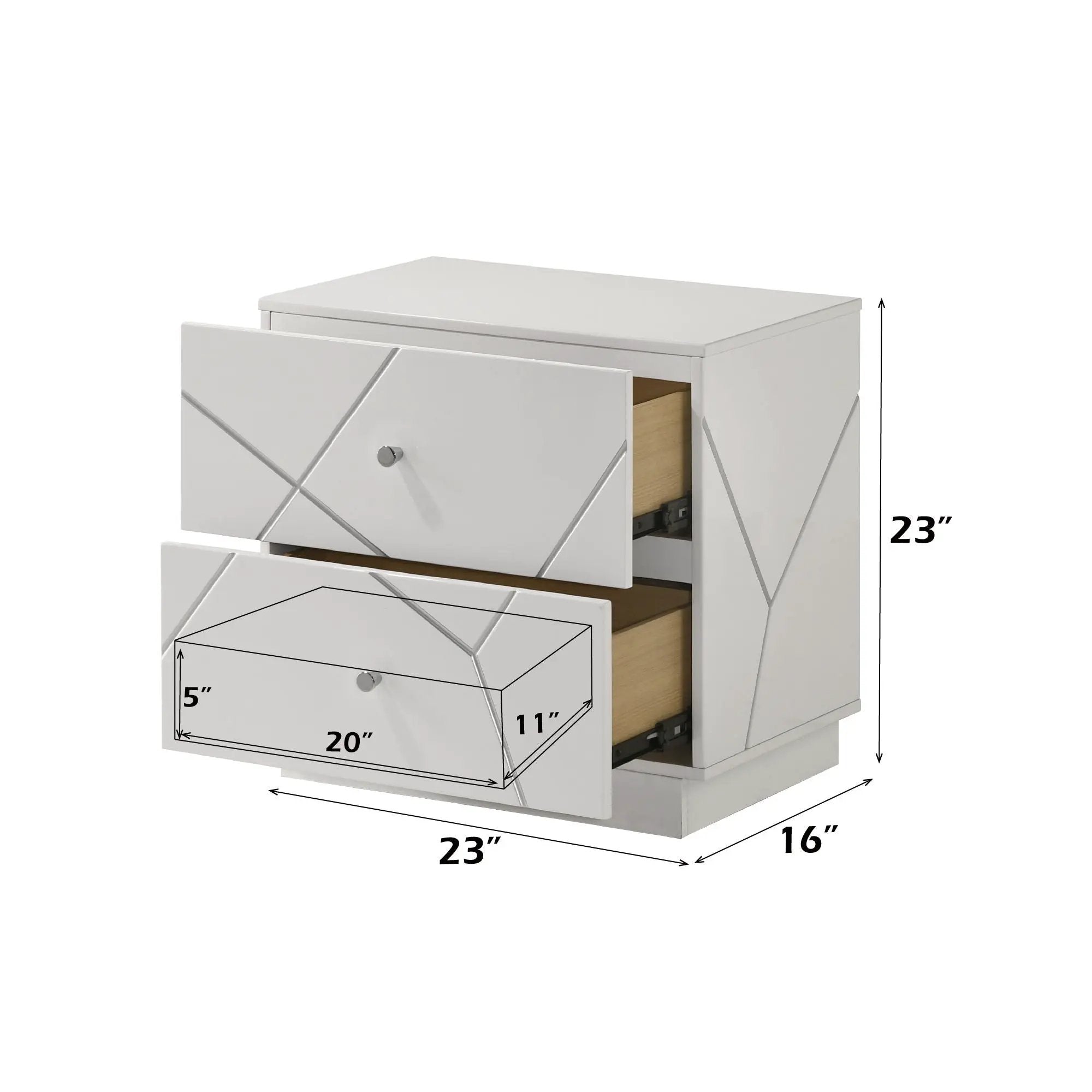 Esther - Nightstand - White by HouseOfZazla