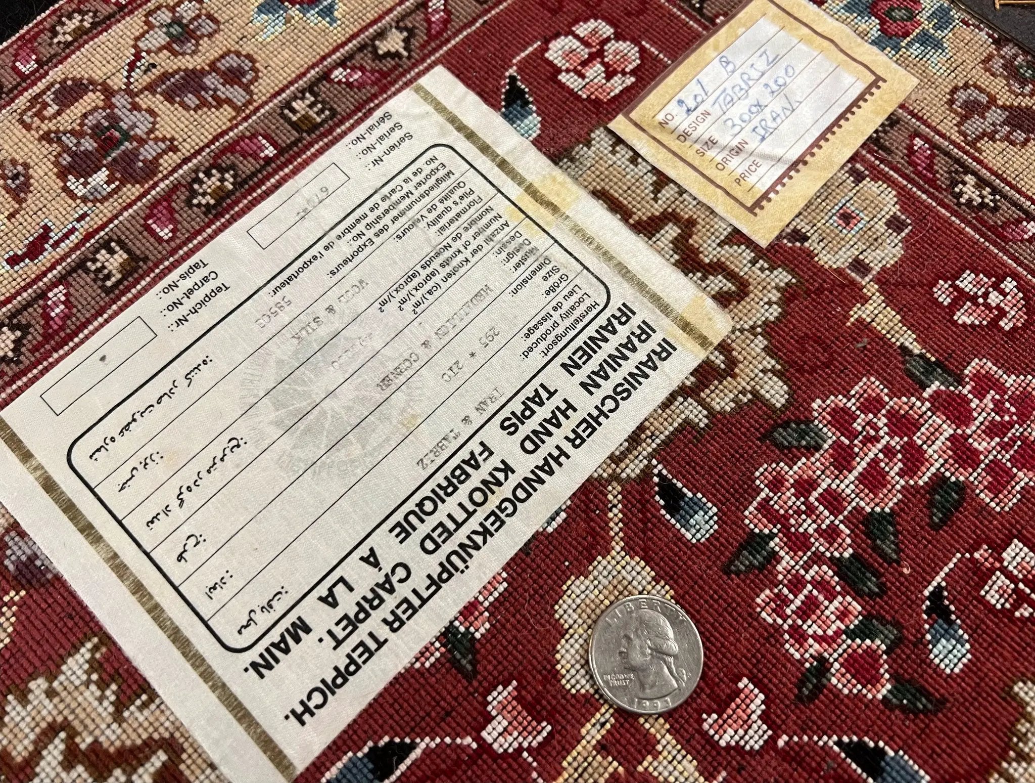 Marvelous Persian Tabriz Rug 7x10 ft, Super Fine 50 Raj, 300+ KPSI, Black and Rust Red, Floral Medallion Handmade Wool Oriental Carpet, Top Quality by Jewel Rugs
