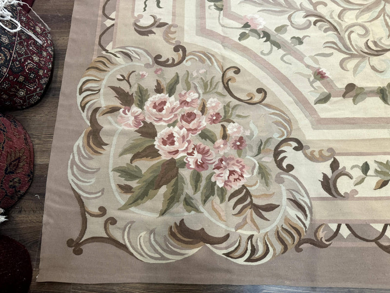 Palace Sized Aubusson Rug 13 x 20, Flatweave Aubusson Weave, Oversized Rug, European French Elegant Design by Jewel Rugs