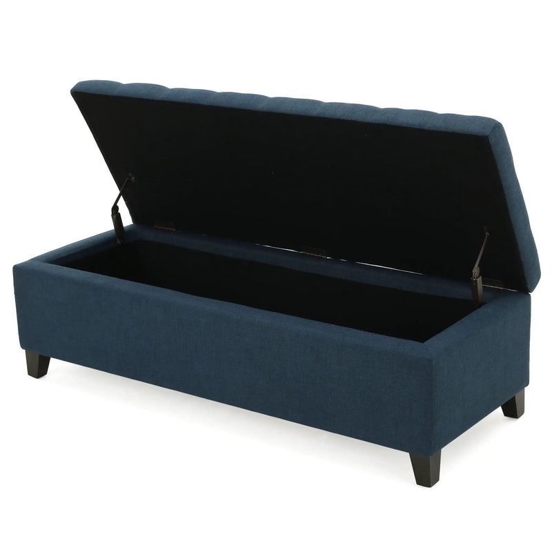 Upholstered Storage Ottoman Bench, Foot Rest For Bedroom by HouseOfZazla