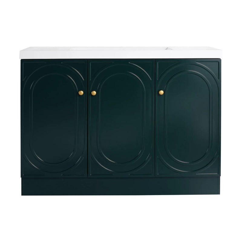 Contemporary Freestanding Bathroom Vanity With Resin Sink & Soft-Close Cabinet Doors by HouseOfZazla
