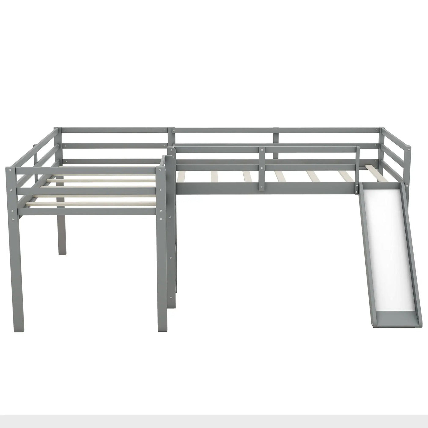 L Shaped Loft Bed With Ladder And Slide by HouseOfZazla