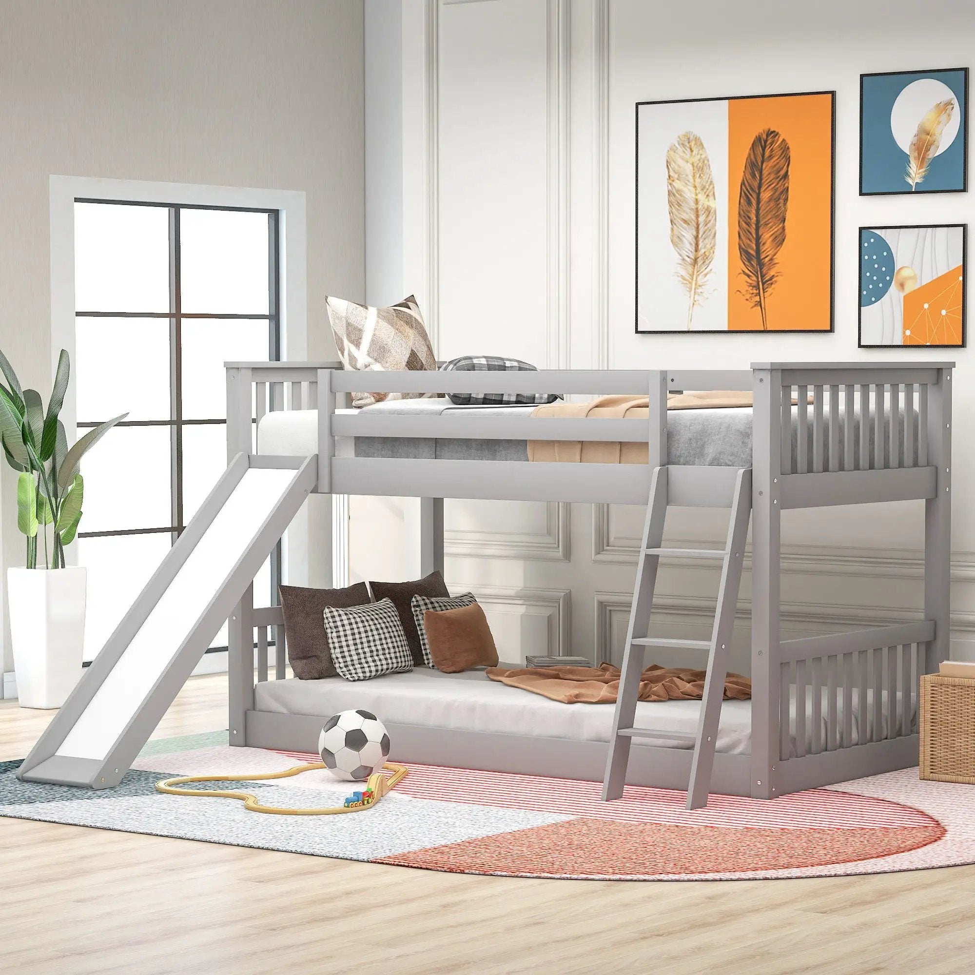 Bunk Bed & Convertible Slide And Ladder by Unique Piece Furniture