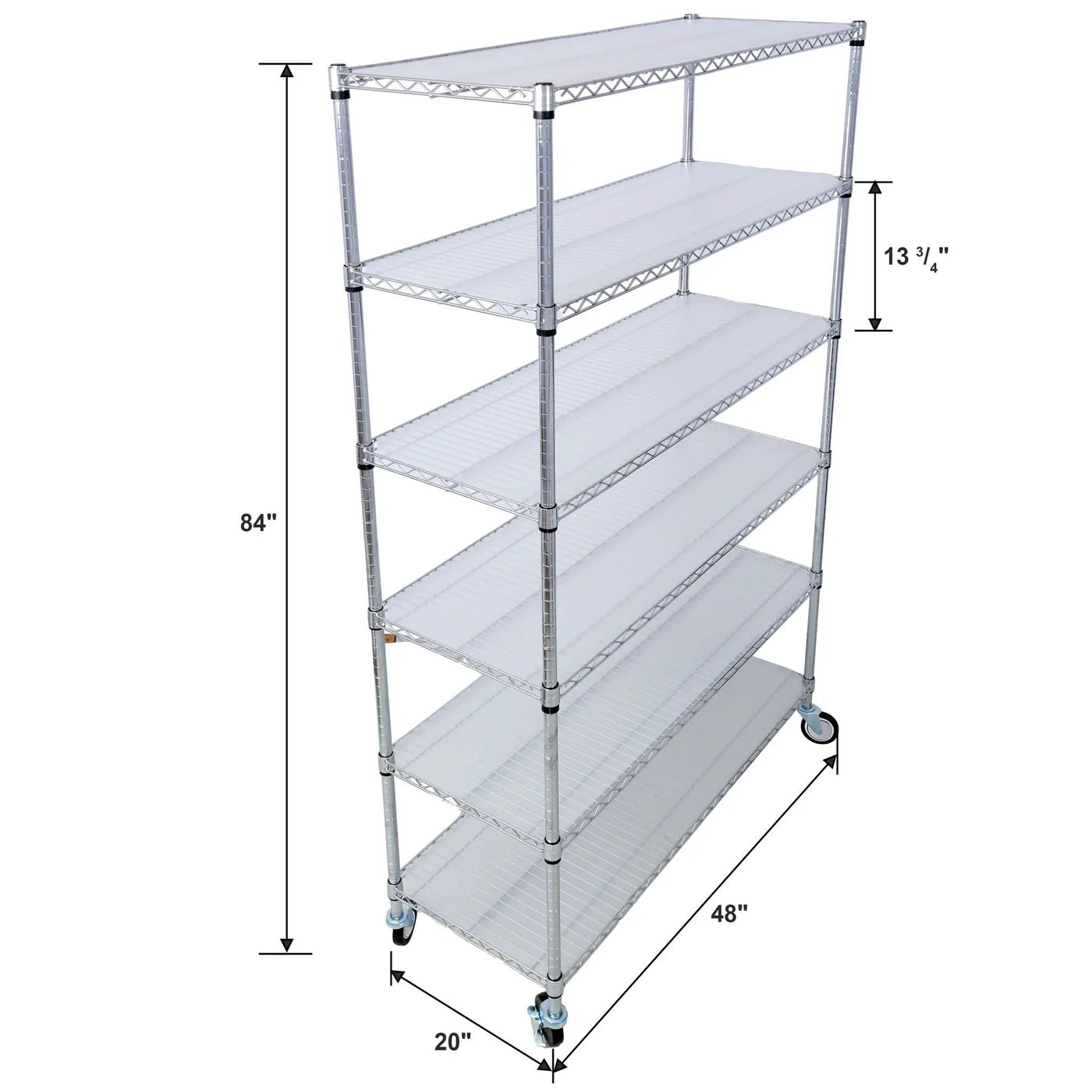 6 Tier 6000Lbs Capacity Nsf Metal Shelf Wire Shelving Unit, Heavy Duty Adjustable Storage Rack With Wheels & Shelf Liners For Commercial Grade Utility Steel Storage Rack by HouseOfZazla