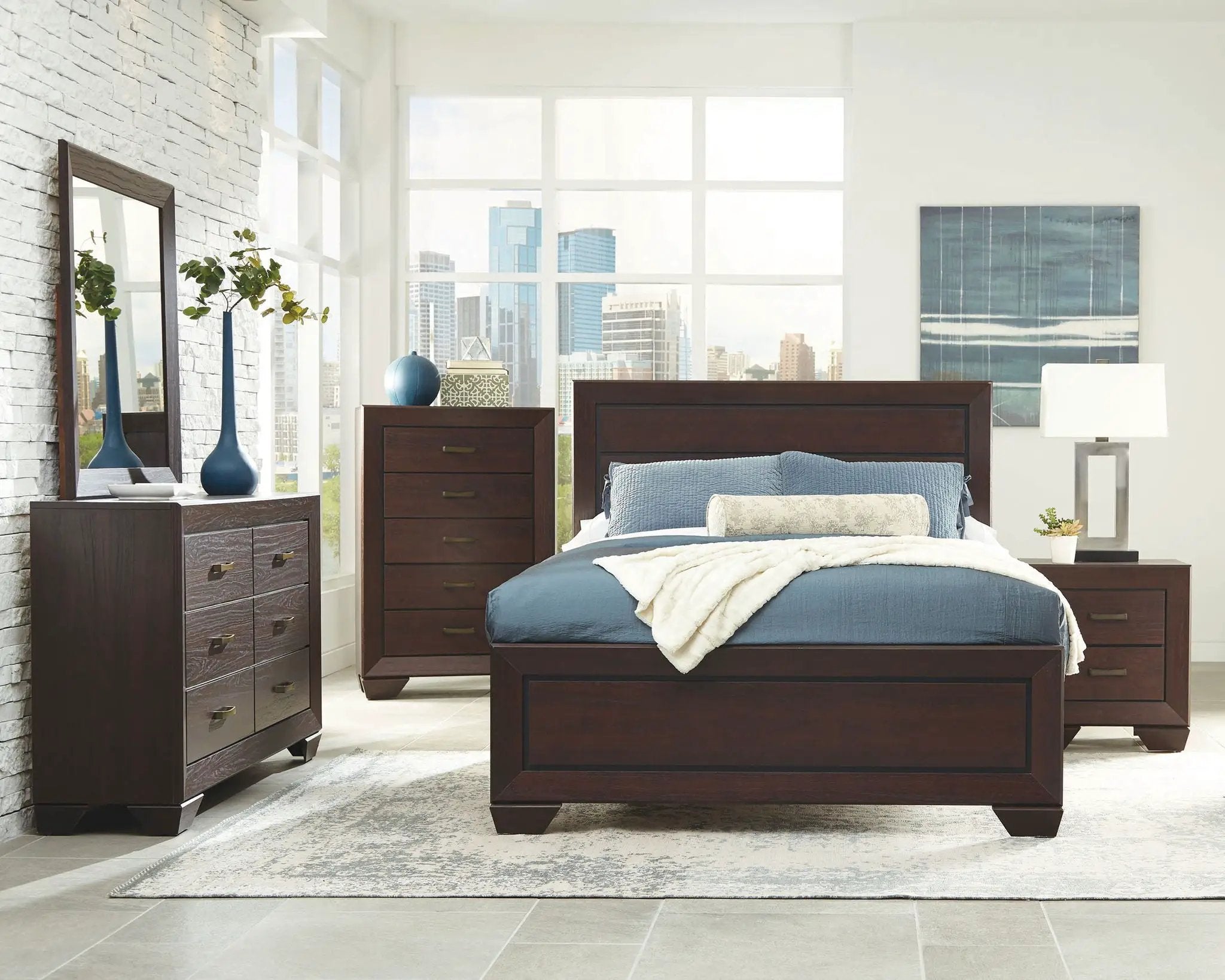 Kauffman 5-piece California King Bedroom Set Dark Cocoa by Unique Piece Furniture