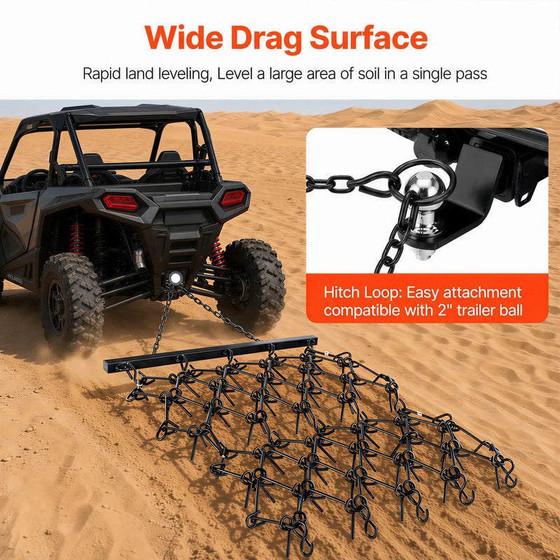 5FTX4.5FT Heavy-Duty Steel Drag Harrow by HouseOfZazla