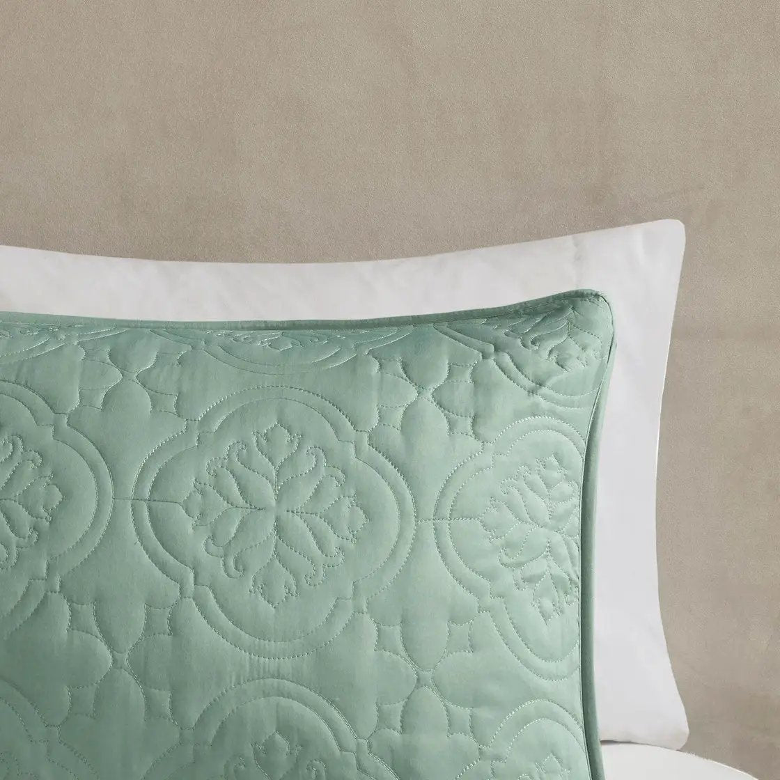3 Piece Reversible Bedspread Set Seafoam Full/Queen by HouseOfZazla