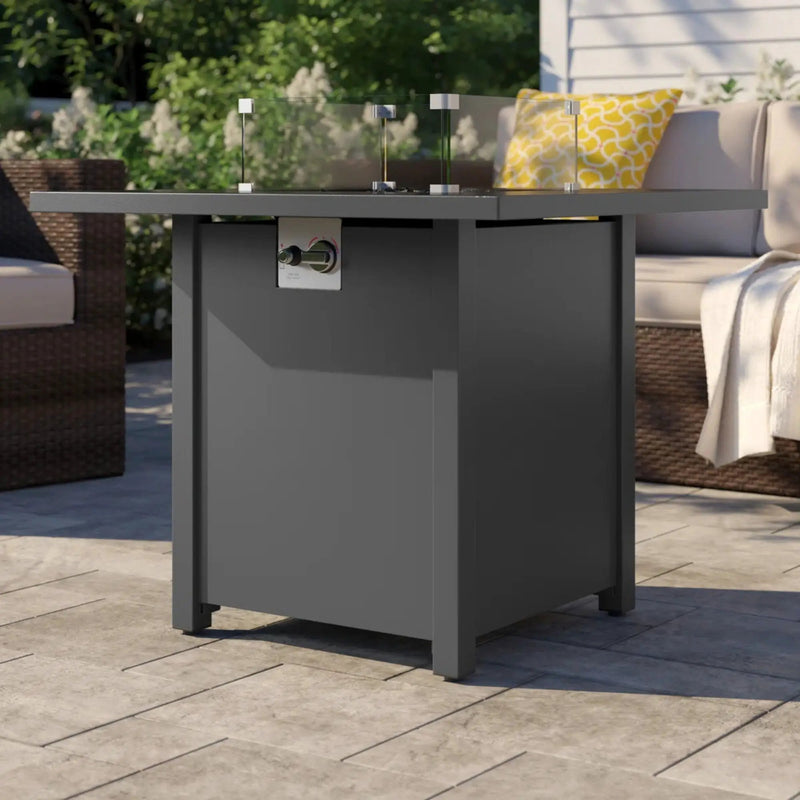 Powdercoated Fire Pit With Top - Gray by Unique Piece Furniture