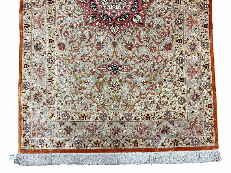 3' X 5' Vintage Fine Handmade Turkish Oriental Silk Rug 900 KPSI Wow by Jewel Rugs