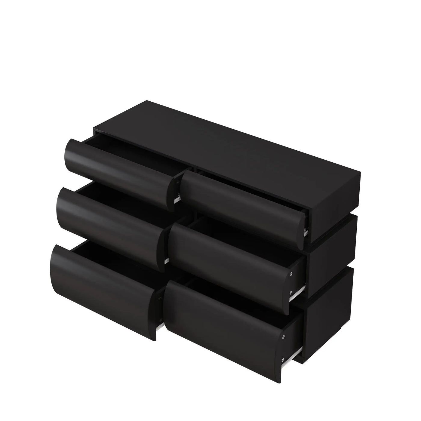 Minimalist Modern 6 Drawer Dresser, Handle Free Design With Wide Storage by HouseOfZazla