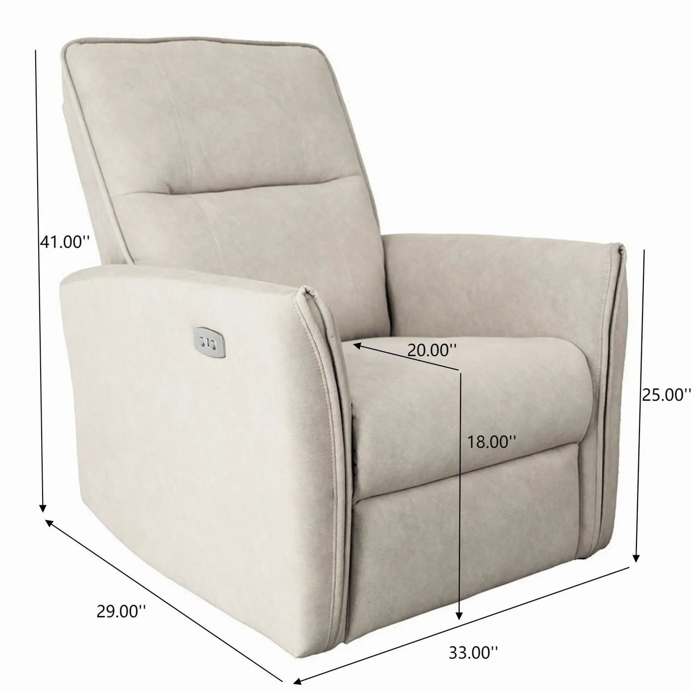 Asheville - Suede Recliner Chair by HouseOfZazla