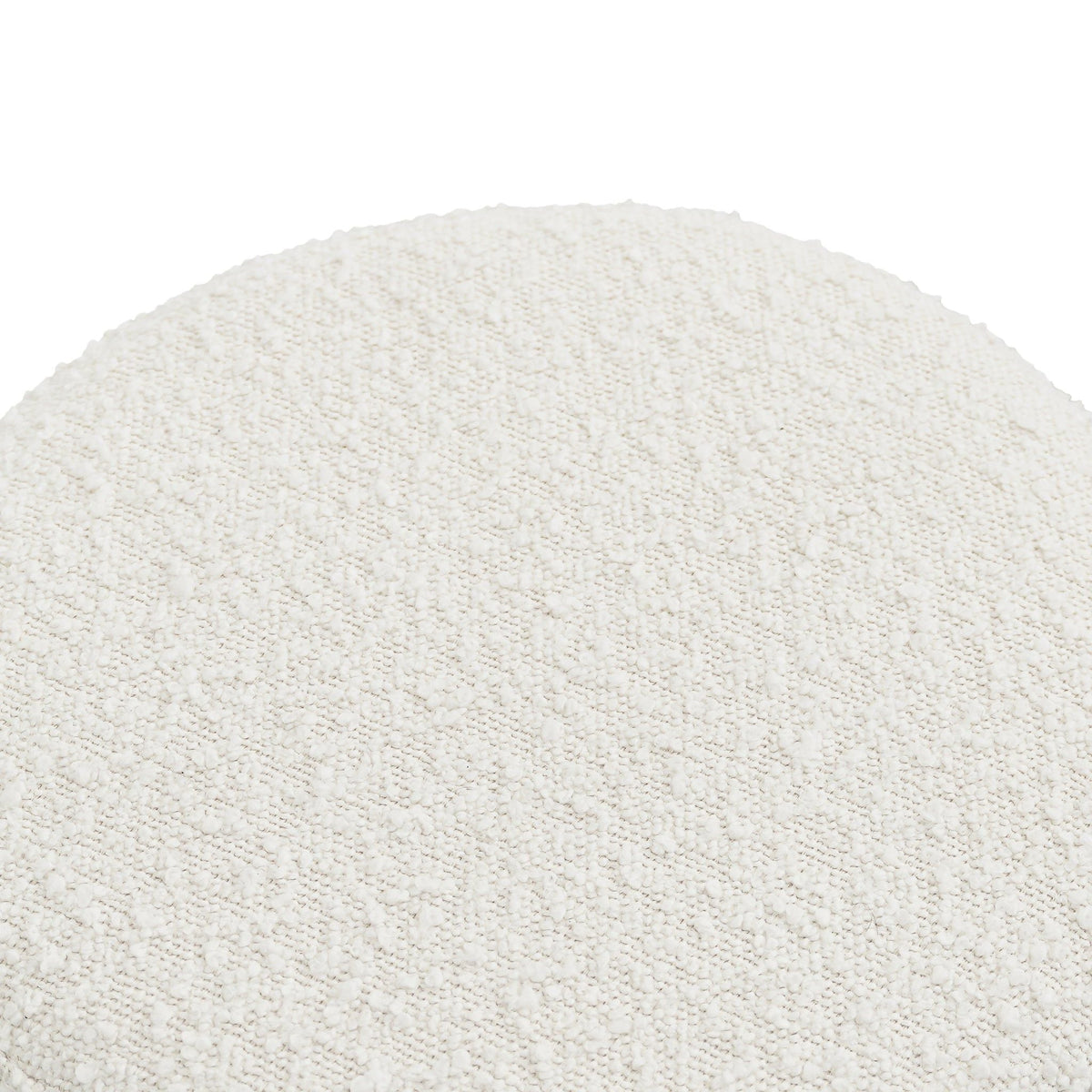 Ivory Accent Stool with Sherpa Upholstery - Wesley, photo 2 of 10