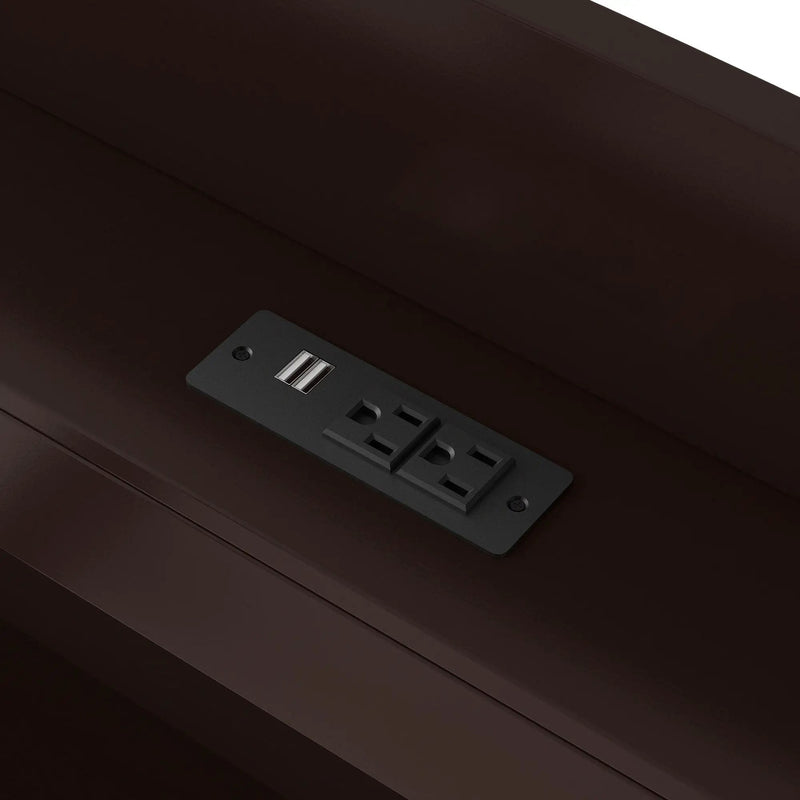 Platform Bed With LED Headboard, Charging Station, Trundle And 2 Drawers