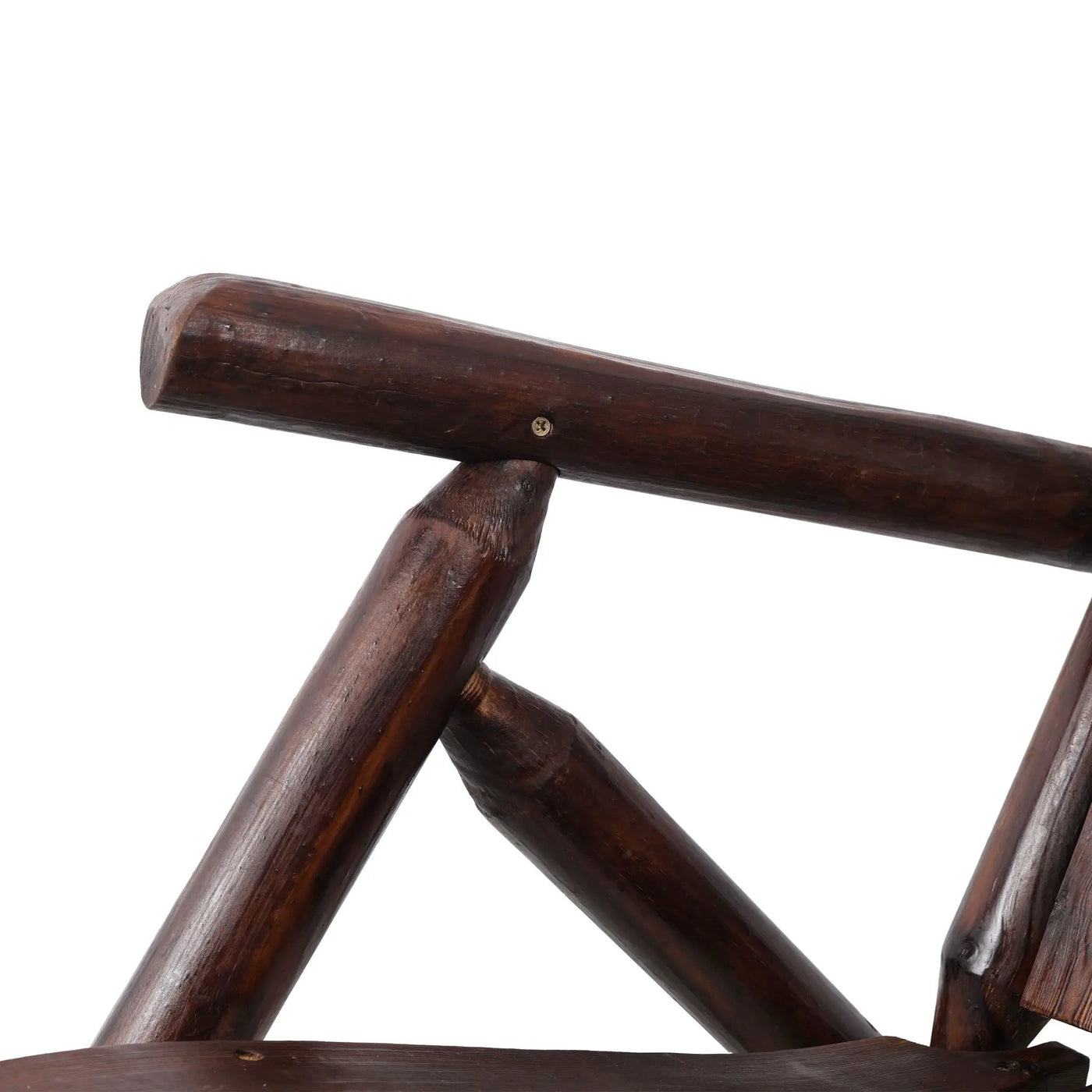 Durable Wooden Porch Rocker, Fir Log Rocking Chair by HouseOfZazla