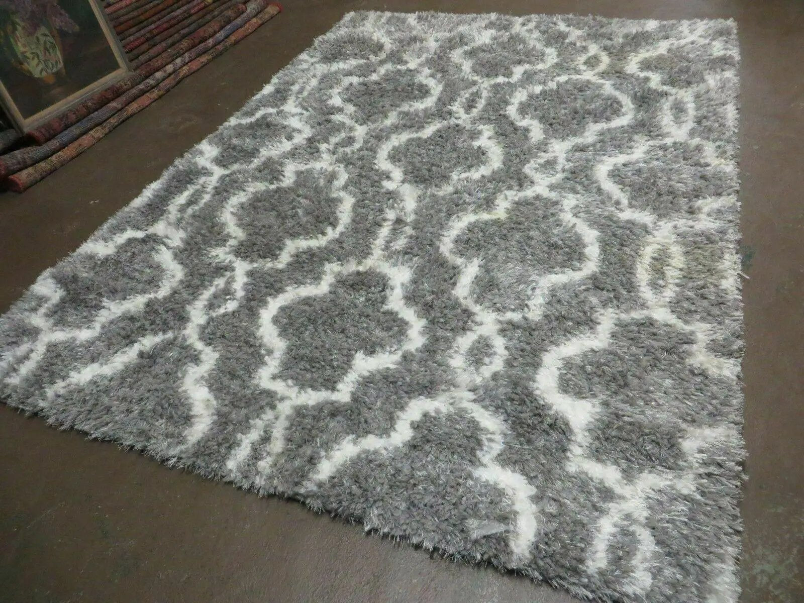 5' X 7' Modern Contemporary Israel Made Glimmer 205-45 Shag Rug Acrylic Bohemian Boho Home Décor by Jewel Rugs