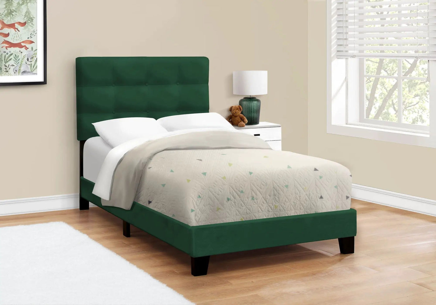 Transitional Upholstered Bed Frame by HouseOfZazla