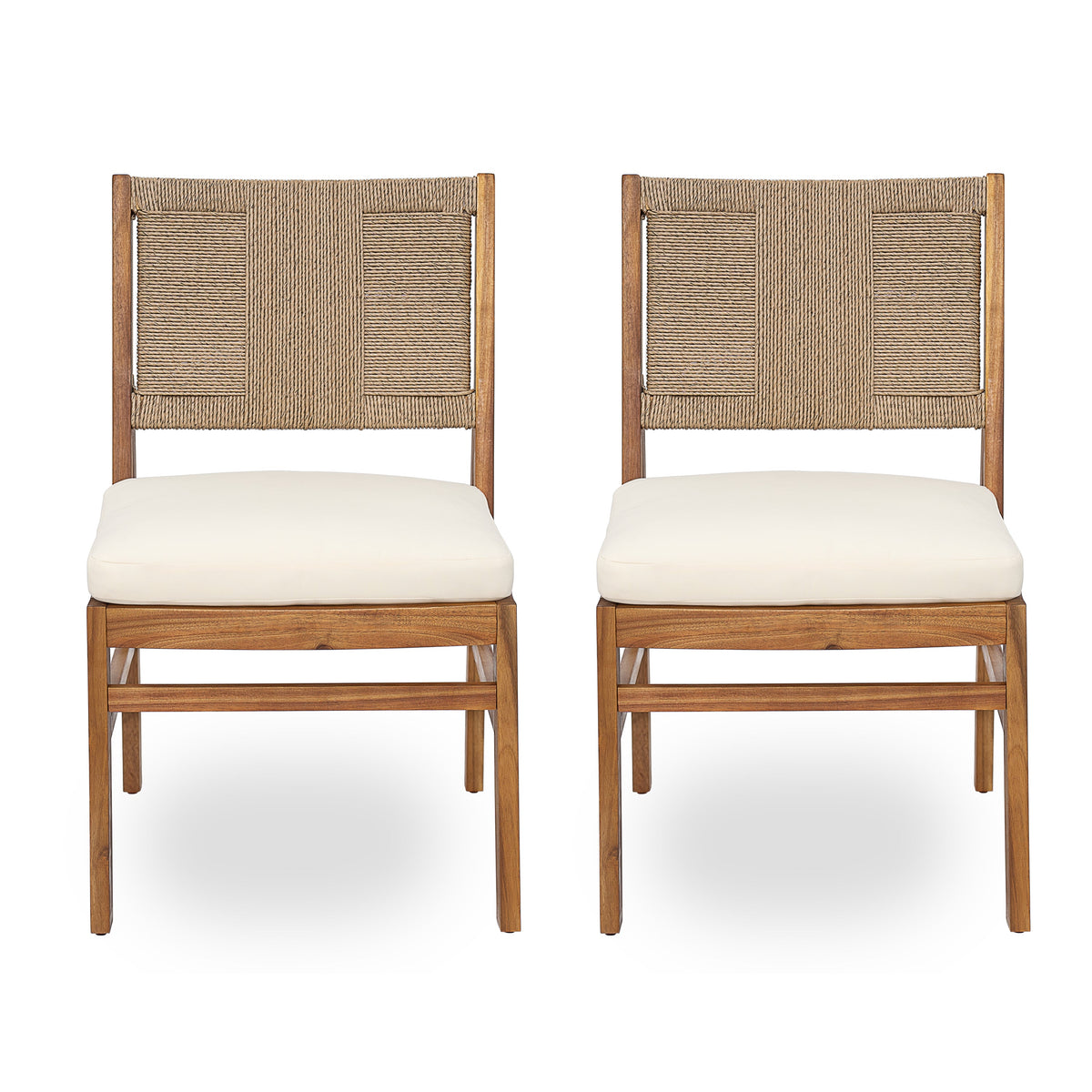 Outdoor 7 Piece Patio Rustic Acacia Wood Dining Set, photo 10 of 10