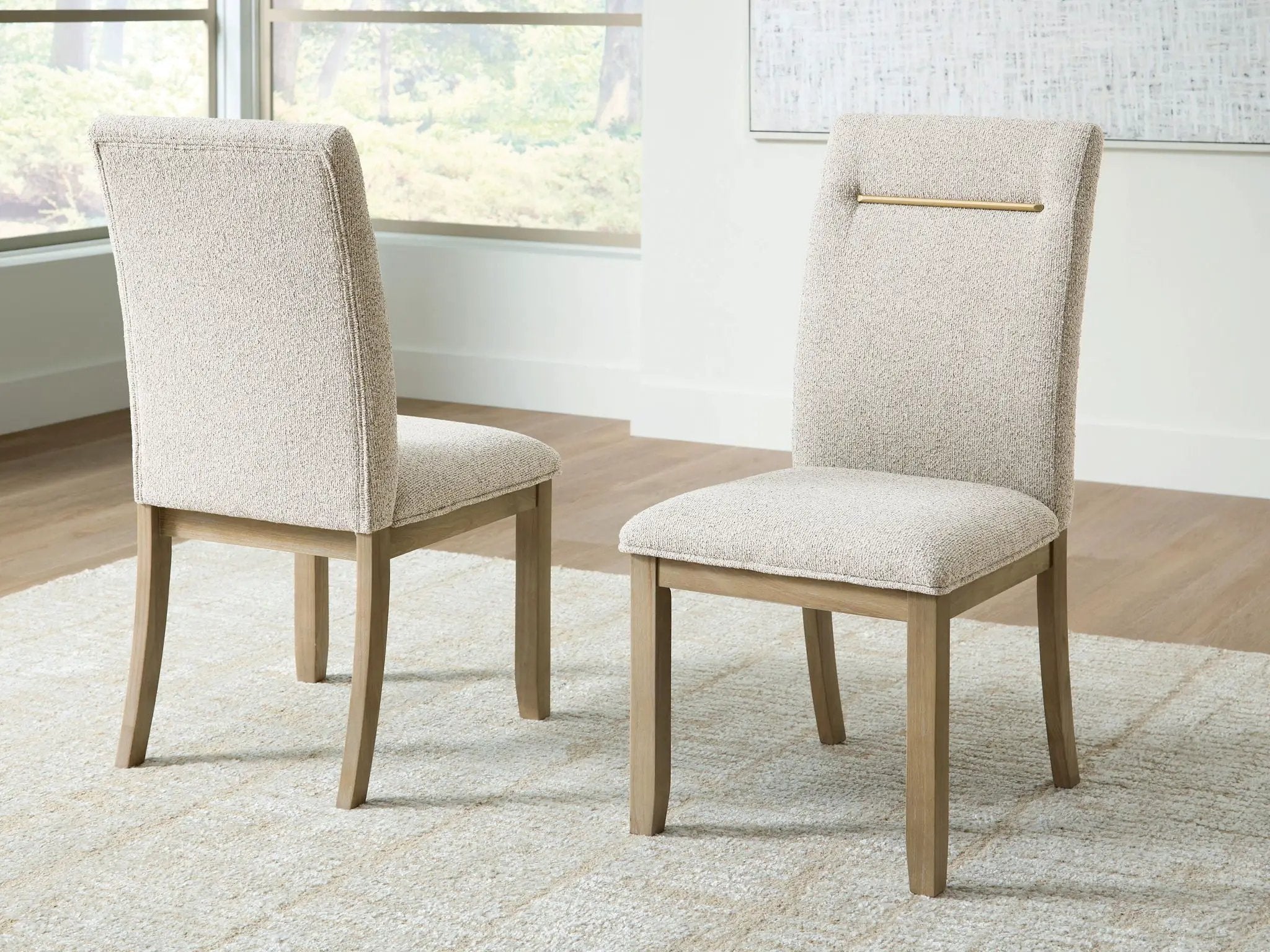 Lasinger - Dining Upholstered Side Chair (Set of 2) - Light Brown by Unique Piece Furniture