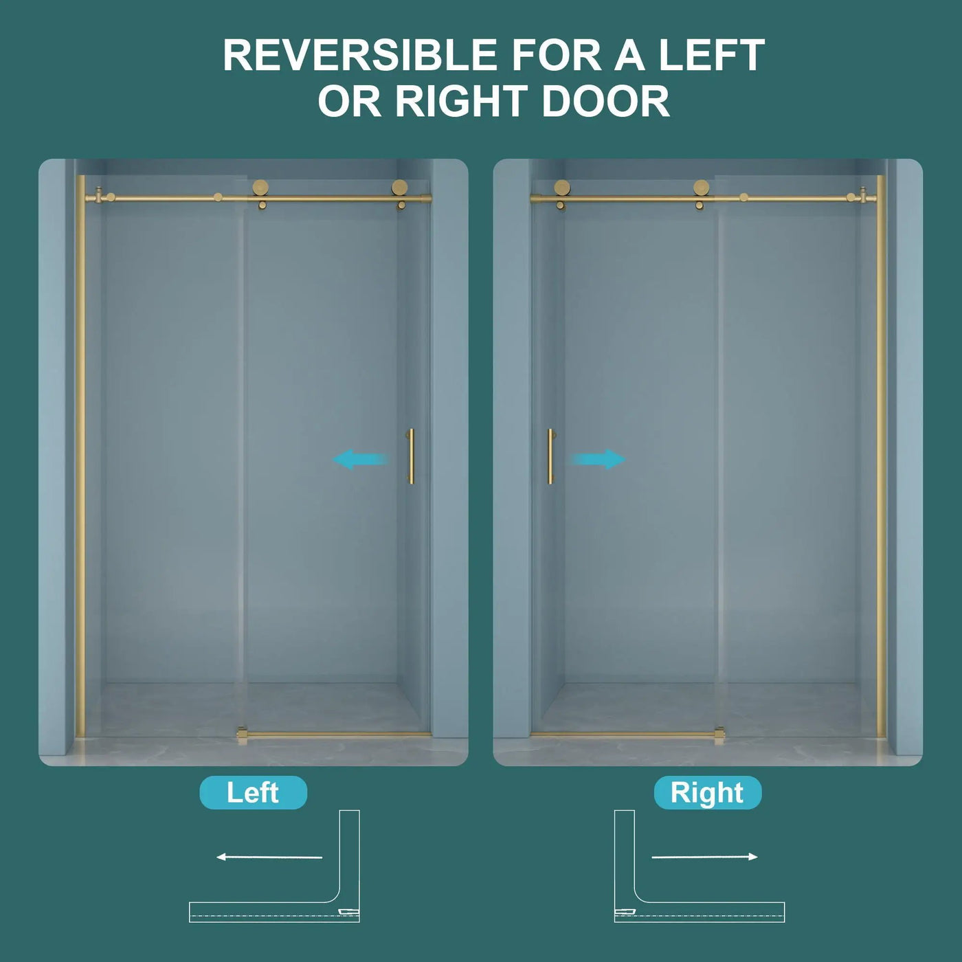 Single Sliding Bypass Shower Door Enclosure With Tempered Glass by HouseOfZazla