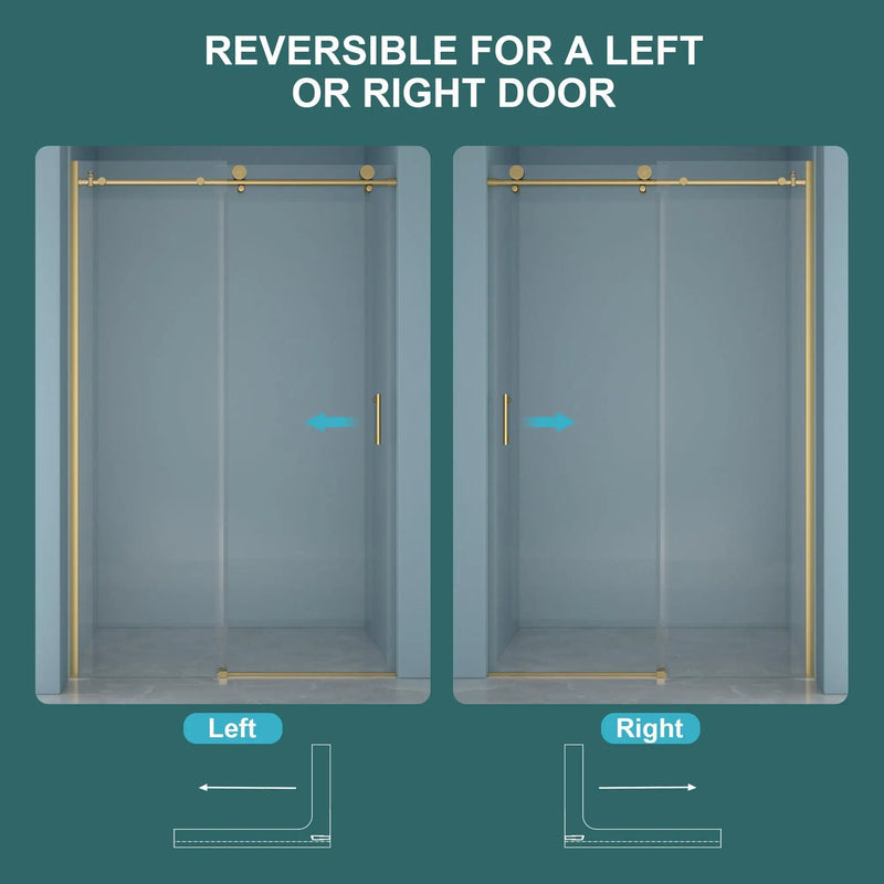 Single Sliding Bypass Shower Door Enclosure With Tempered Glass by HouseOfZazla