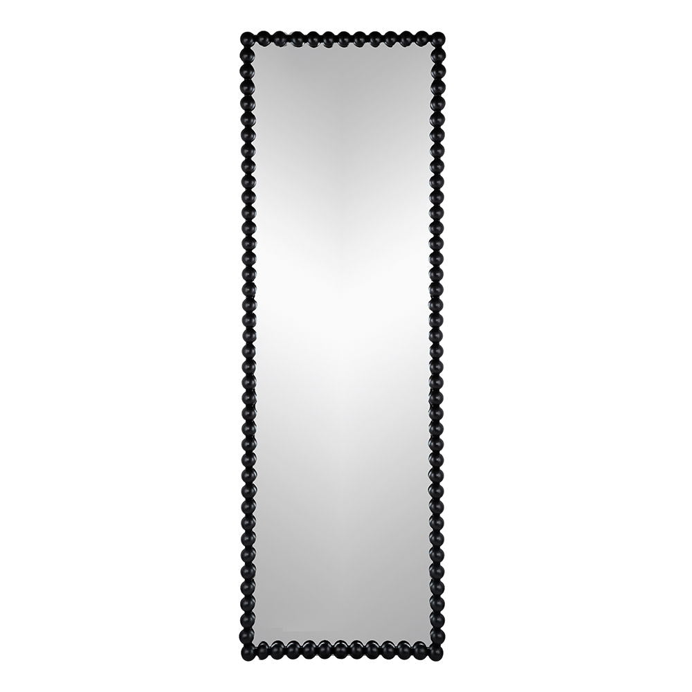 Full Length Mirror With Metal Beaded Frame - Black, photo 2 of 7