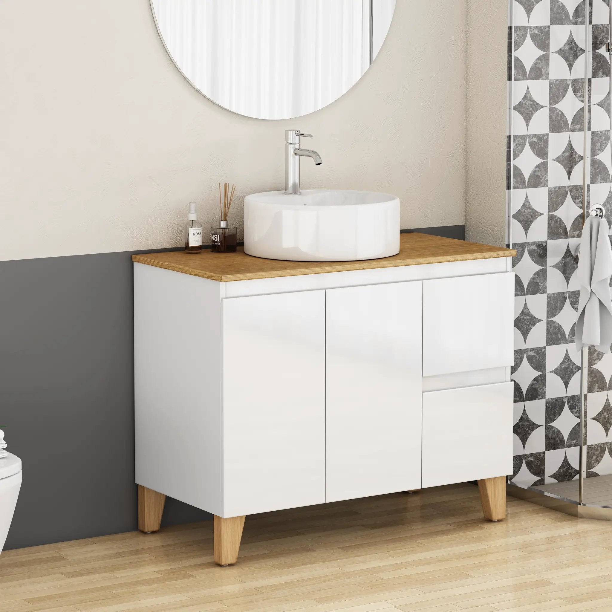 36-Inch Modern Bathroom Vanity with Sink Combo by HouseOfZazla