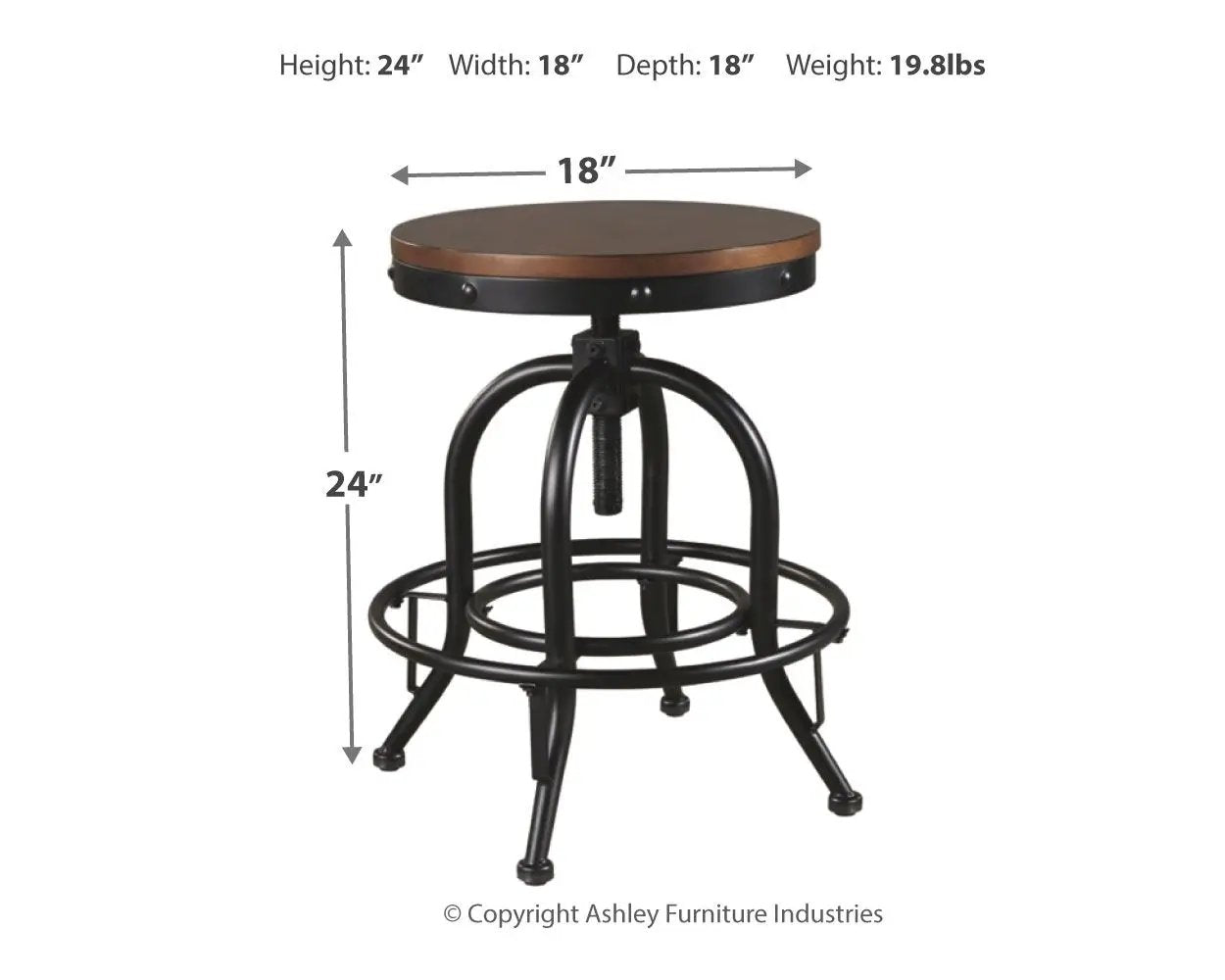 Valebeck - Swivel Barstool (Set of 2) by Unique Piece Furniture