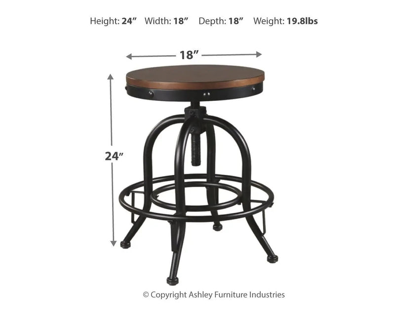 Valebeck - Swivel Barstool (Set of 2) by Unique Piece Furniture
