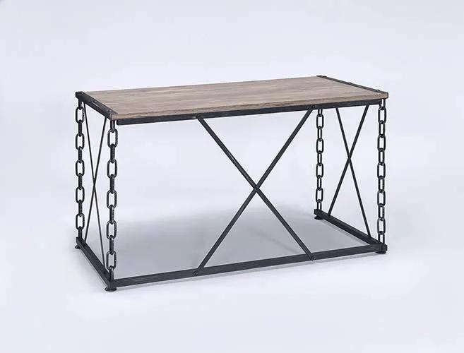 Jodie - Console Table (Same 92248) - Rustic Oak & Antique Black by Unique Piece Furniture